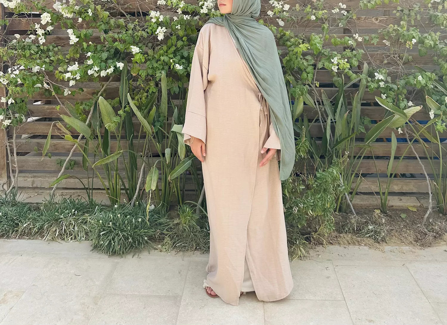 Nature Wrapped Dress -Beige  image