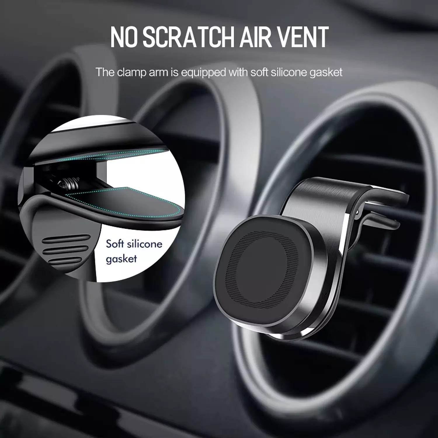 Magnetic Car Phone Holder - 360° Rotation - Mounts on Air Vents - X-Scoot XS-803 5