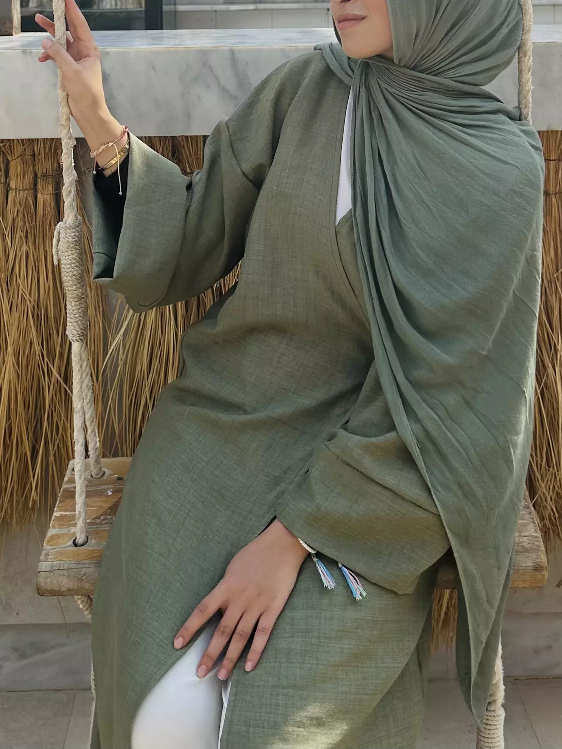 Nature Wrapped Dress - Light Green 1