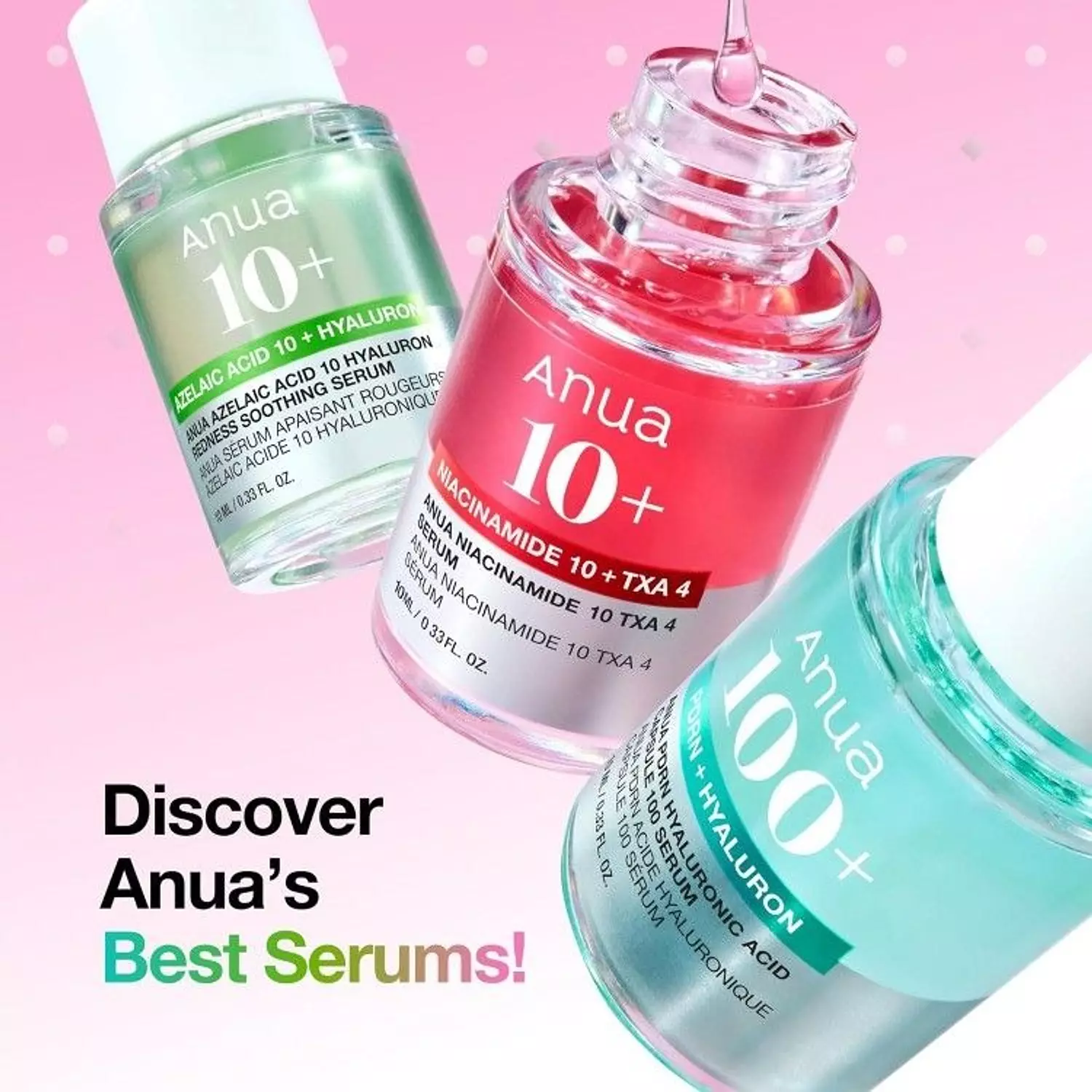 Anua – Serum Mini Trio Set | Targeted Treatments for Hydration, Brightening & Redness Relief (3 x 10ml) 1