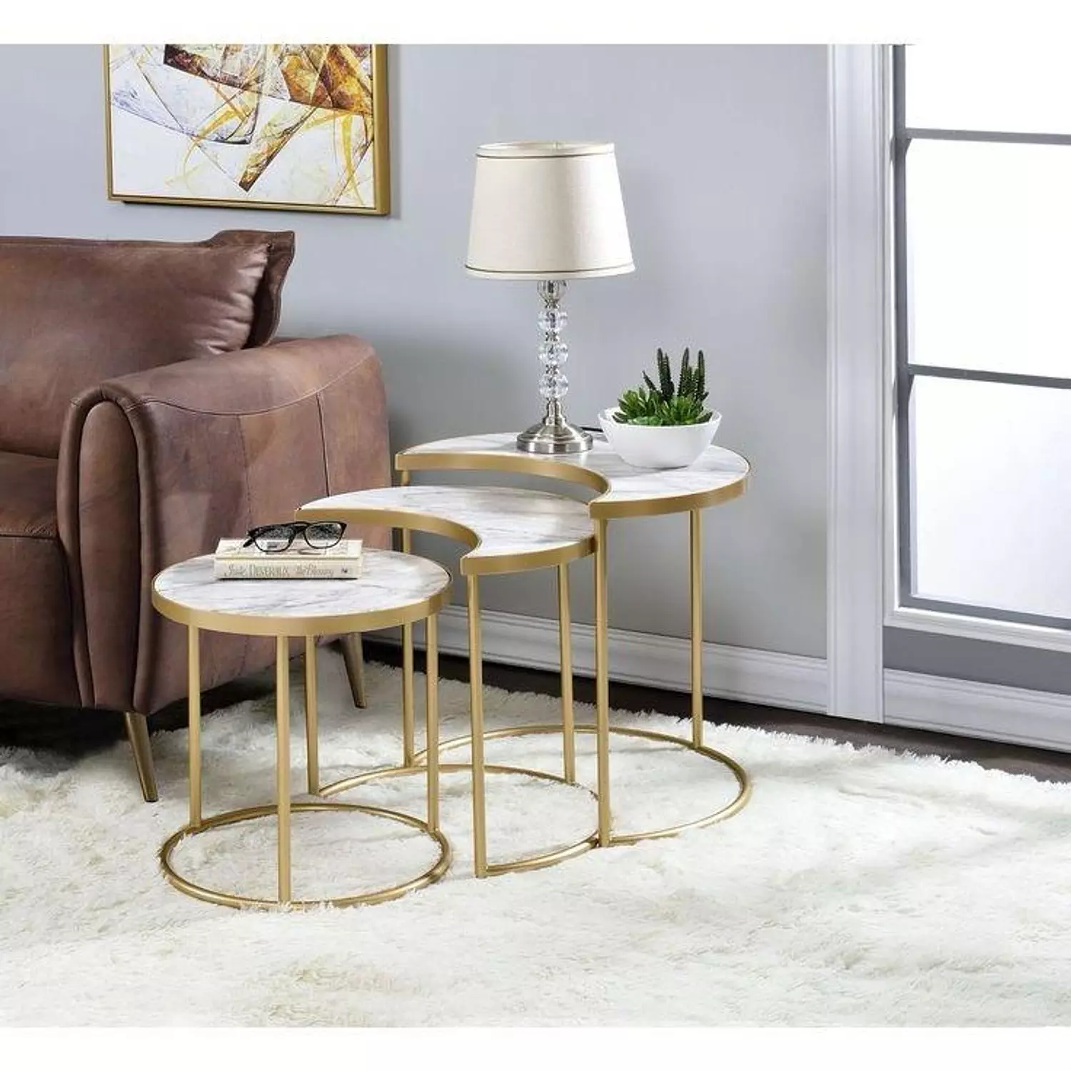 Crescent Steel Table Set hover image