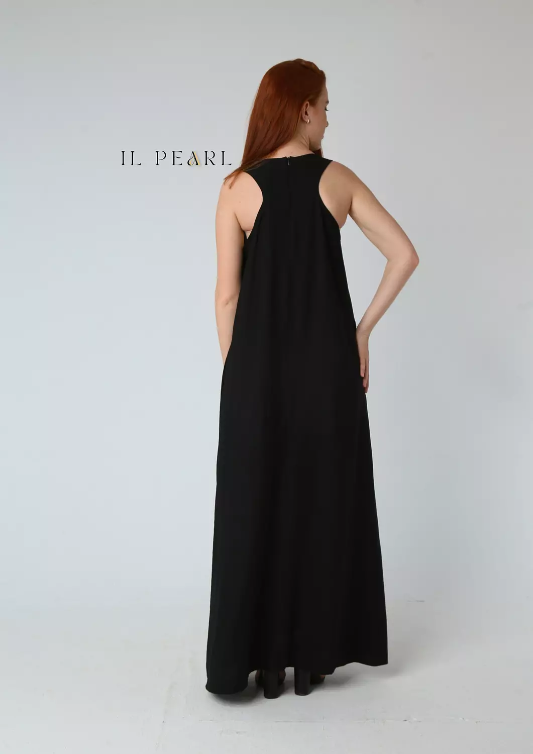 Basic Soft Linen Dress - Black 2