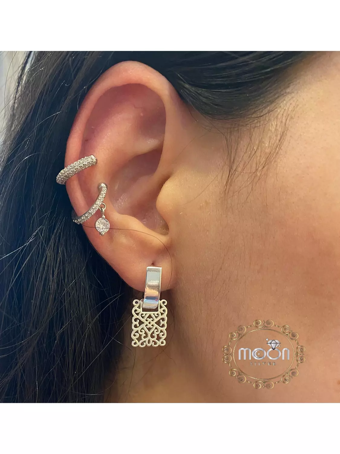 silver spirals earring 1