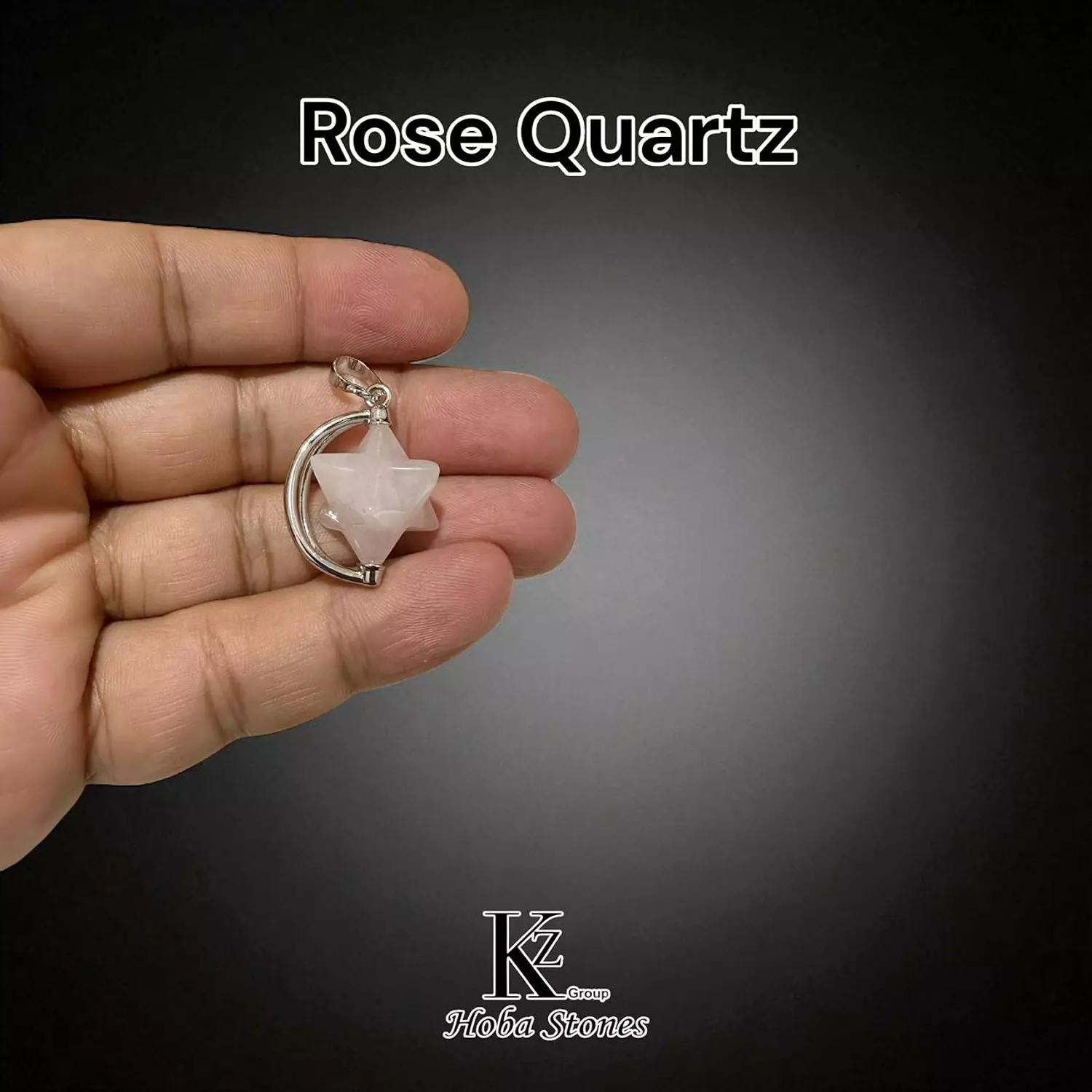 Rose quartz pendant  3
