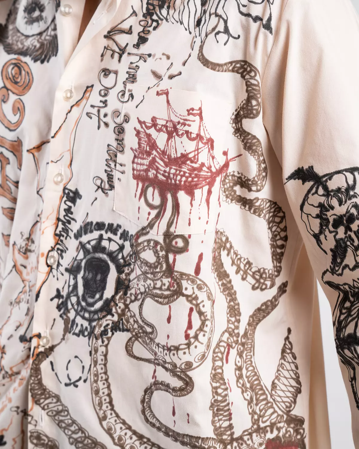 “ pirate’s diaries 2” hand-painted shirt  hover image