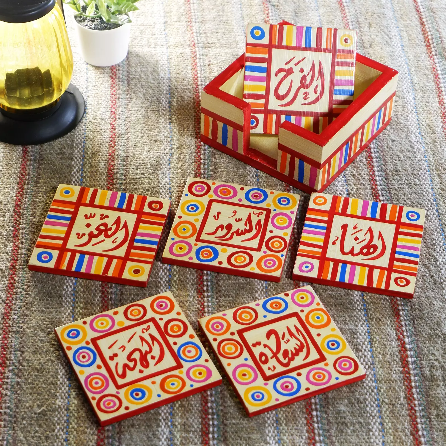 African red Coaster set 1