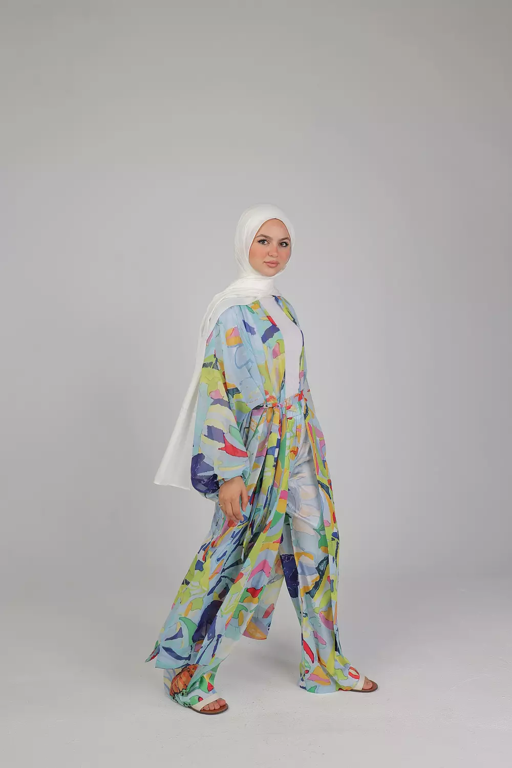 Blue Abstract Pants 4