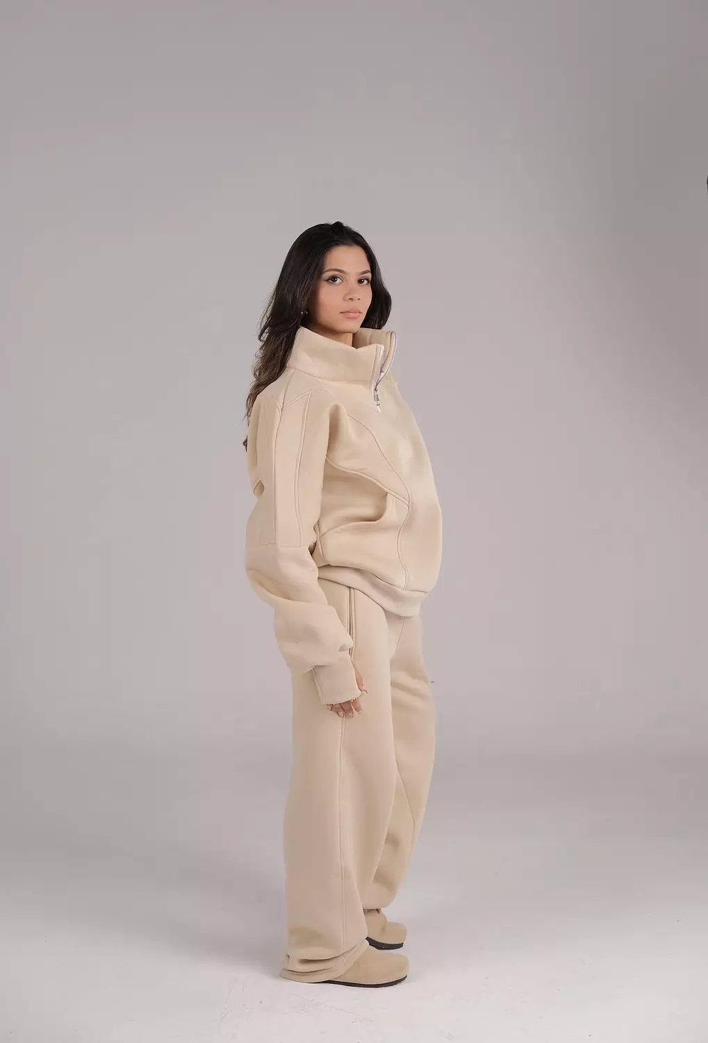 Finger Quarter zip Sweater  10
