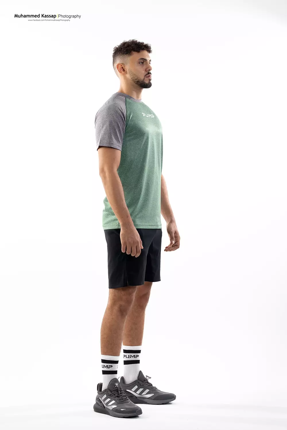 GREEN X GRAY CONTRAST TEE 4