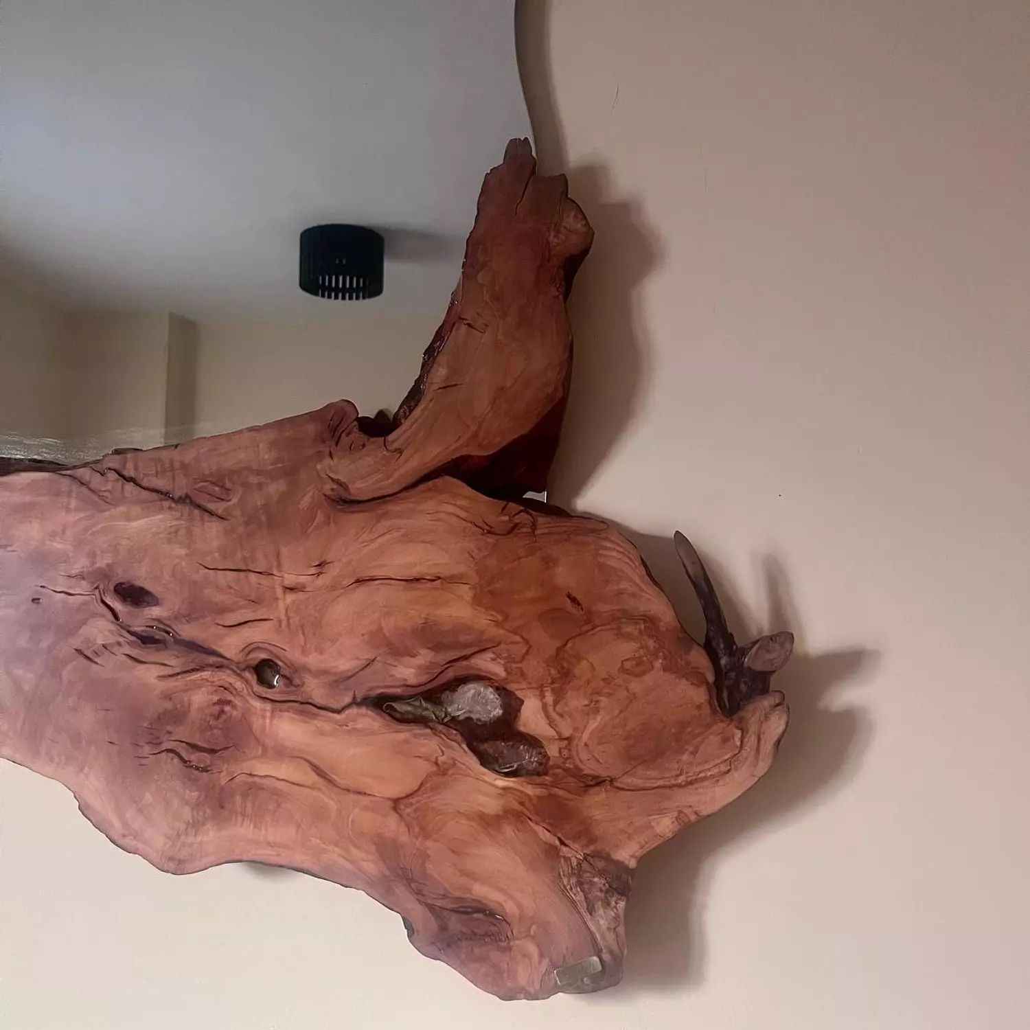 Olive Wood/ Floral Mirror 2