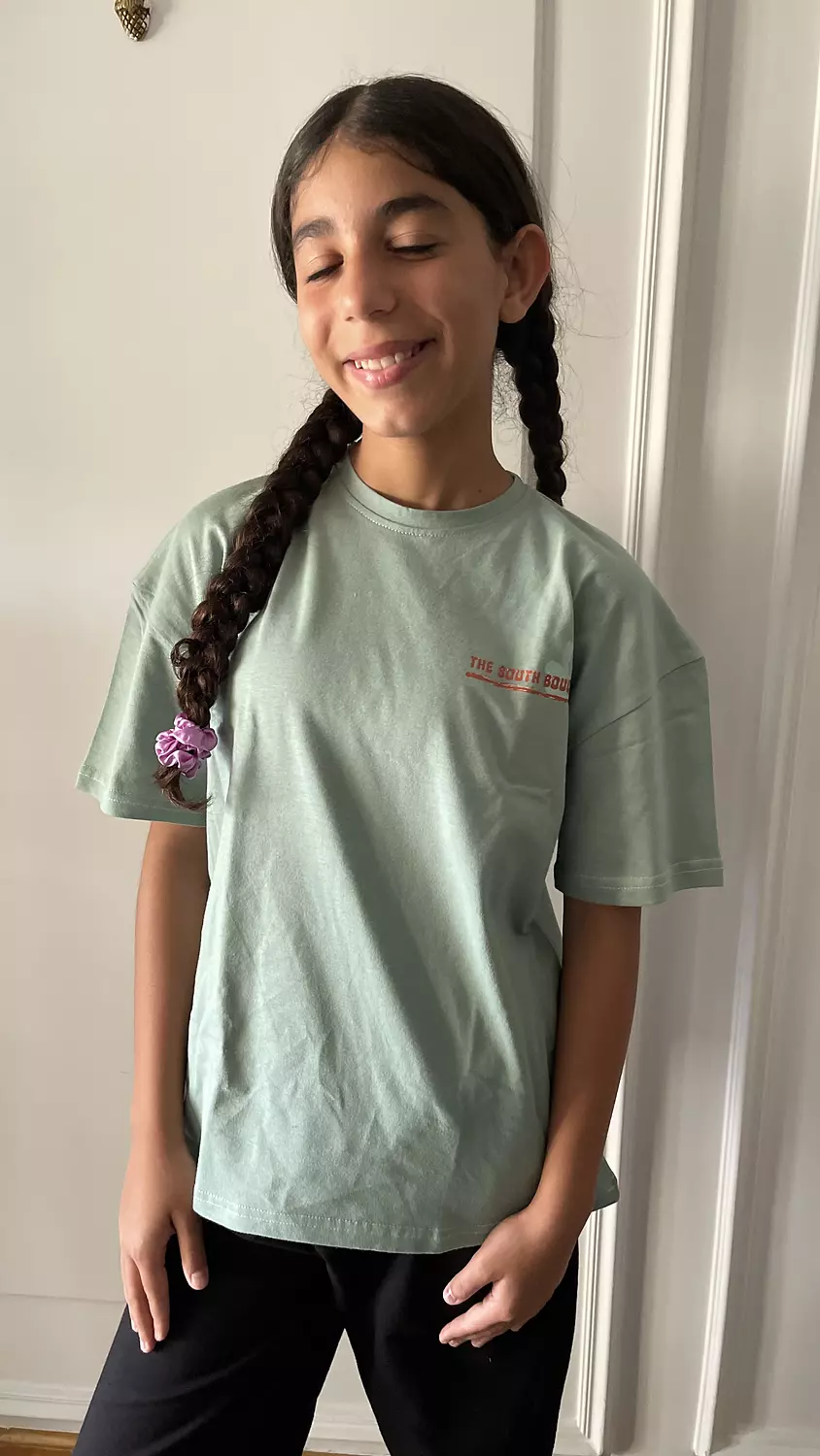 SOUTH Unisex Pastel Green South Fruits Oversized t-shirt  2