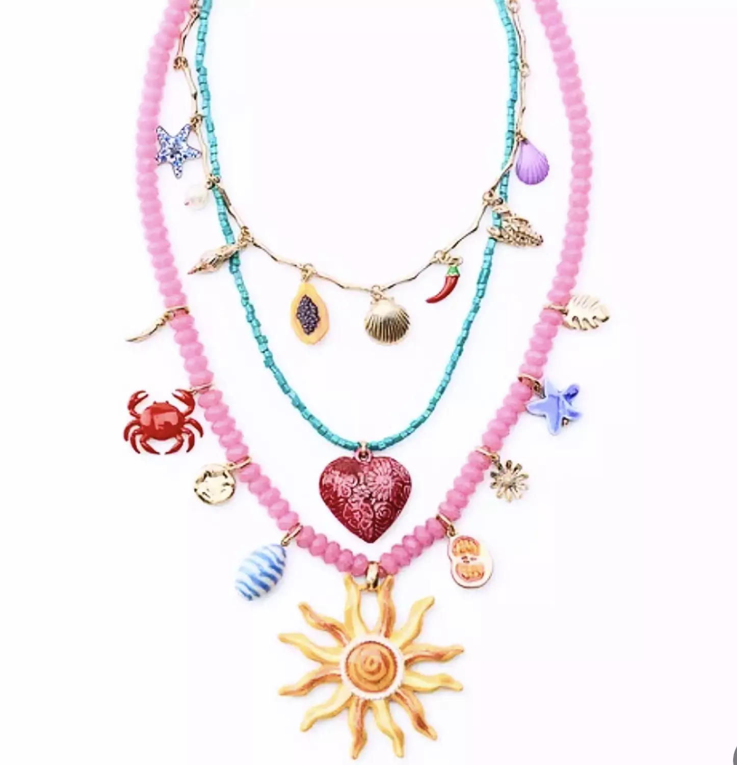 Walking on Sunshine triple stack Necklace  hover image