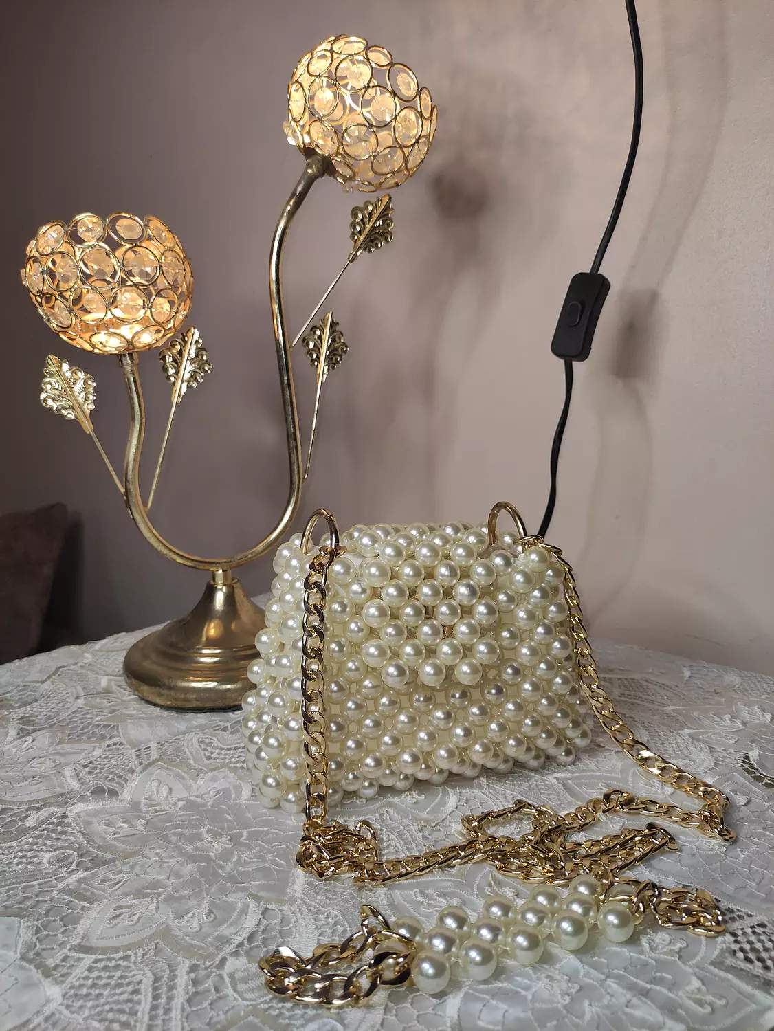 Mini pearl bag image
