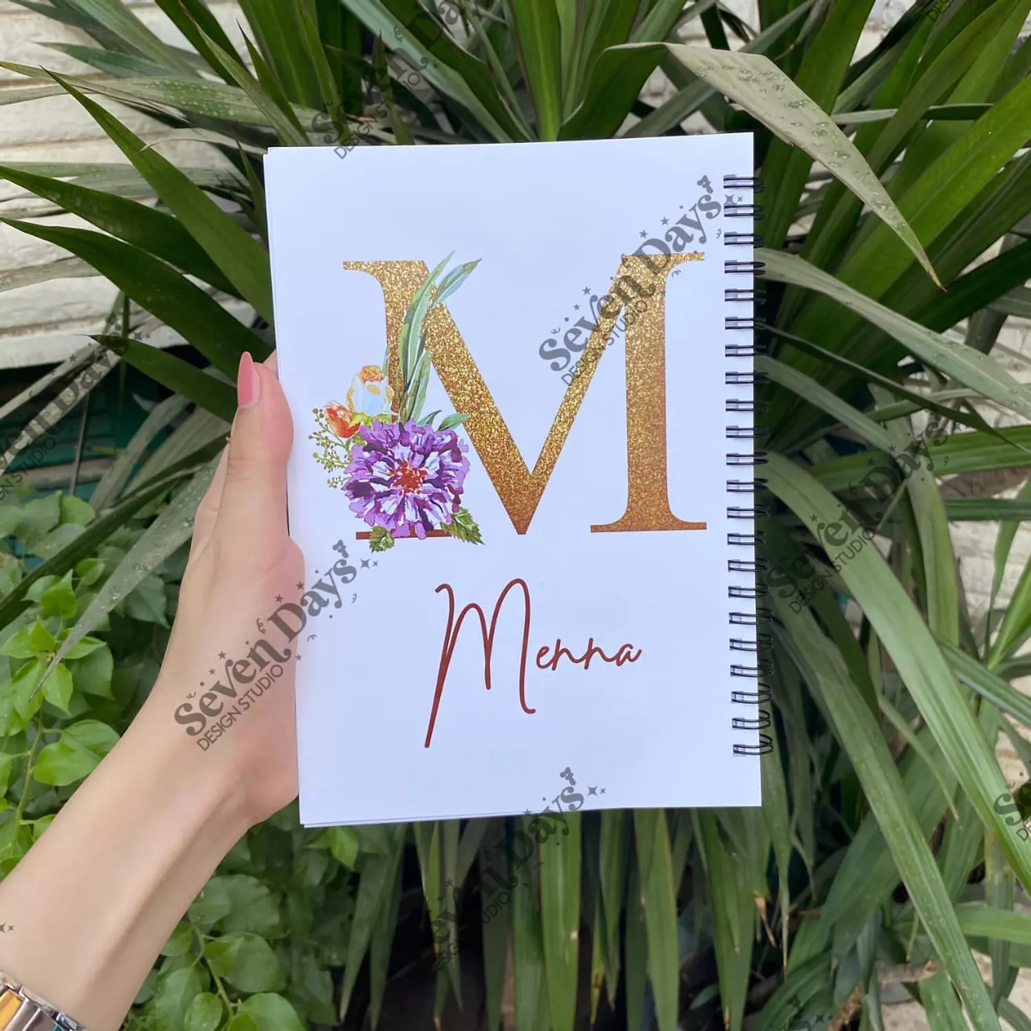 Gold Letters Flowers Gift Box  3