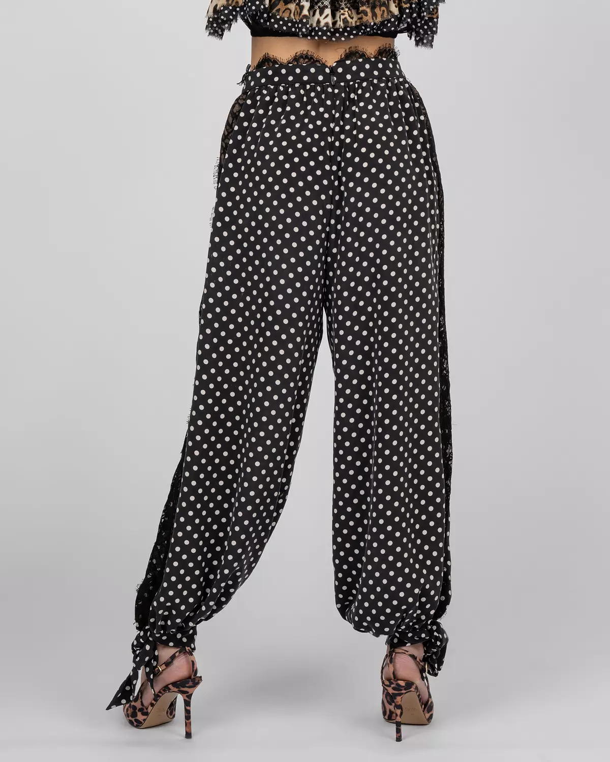 Polka Dot Silk Balloon Trousers image