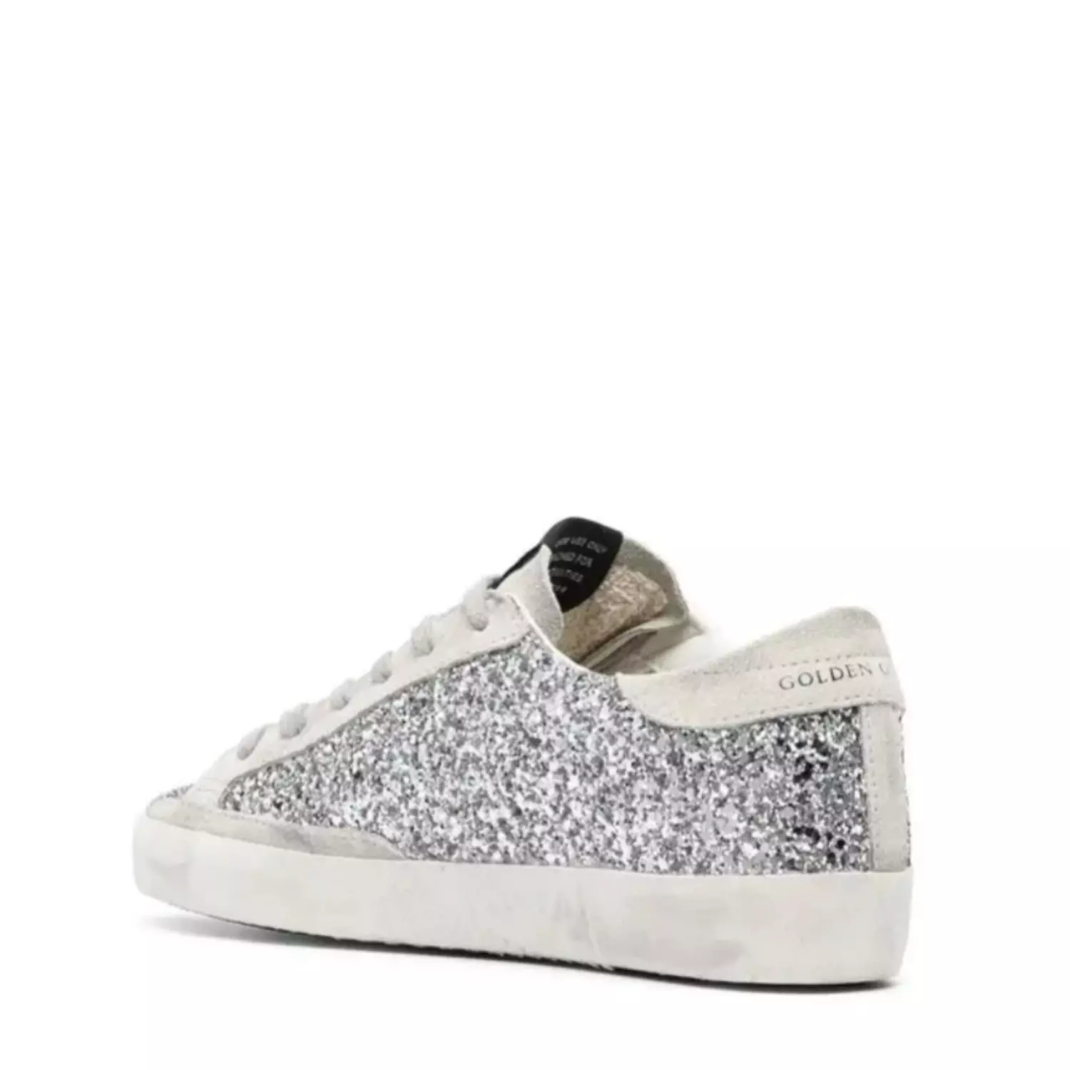 GOLDEN GOOSE Super-Star Glitter Sneakers - Silver 2