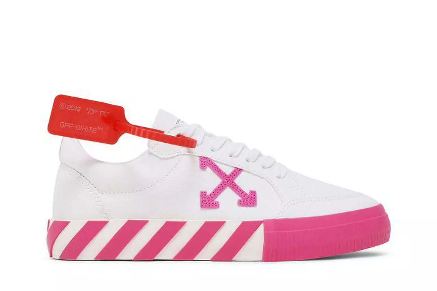 Off-White Wmns Arrow Vulcanized Low 'White Fuchsia' 1