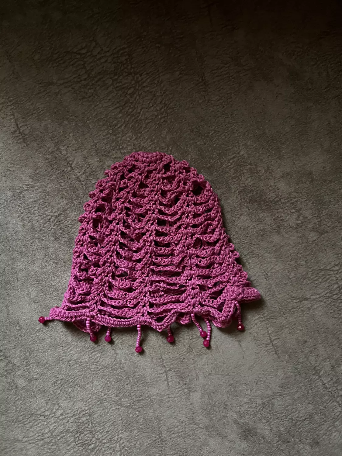 Pink cloud crochet hat 1