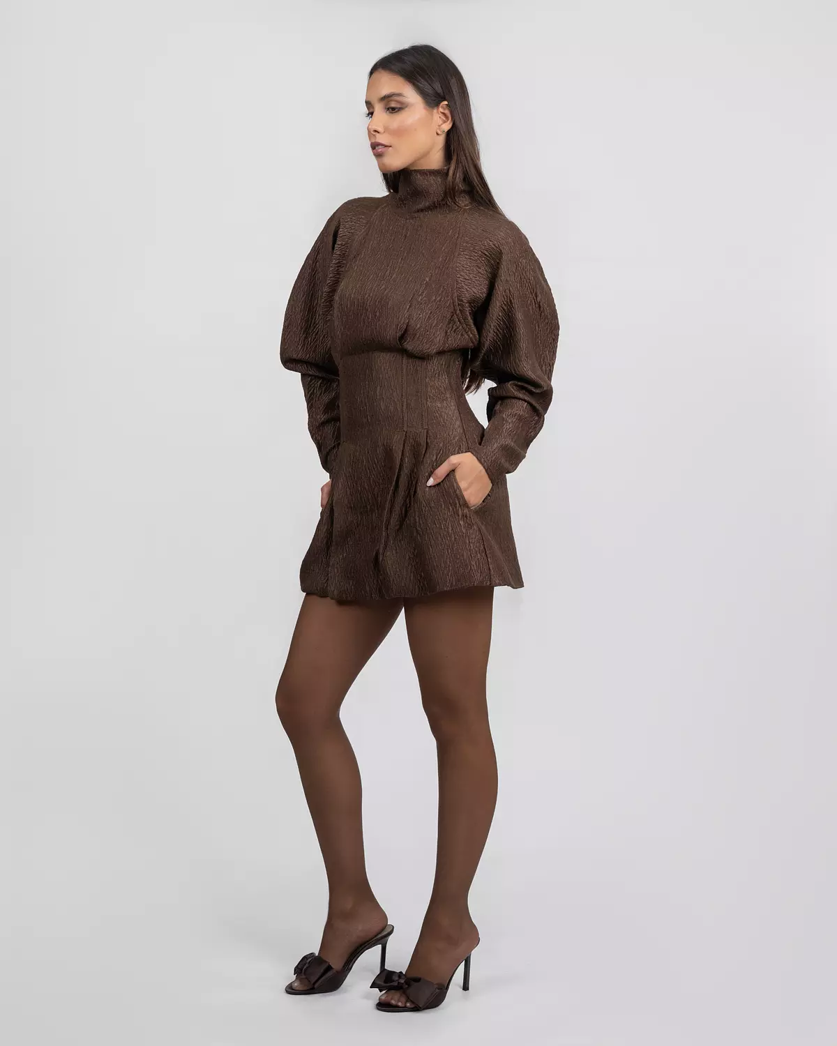 Micro Balloon Mini Dress 4