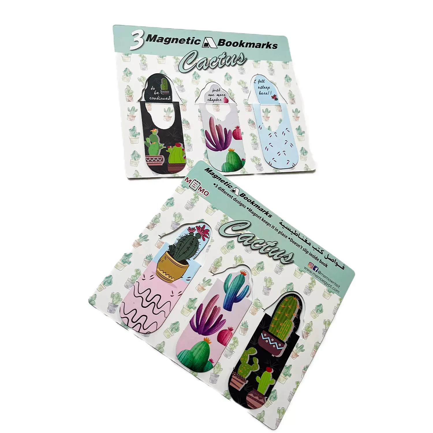 Memo  Magnetic Bookmarks "Cactus" (3 pcs) hover image