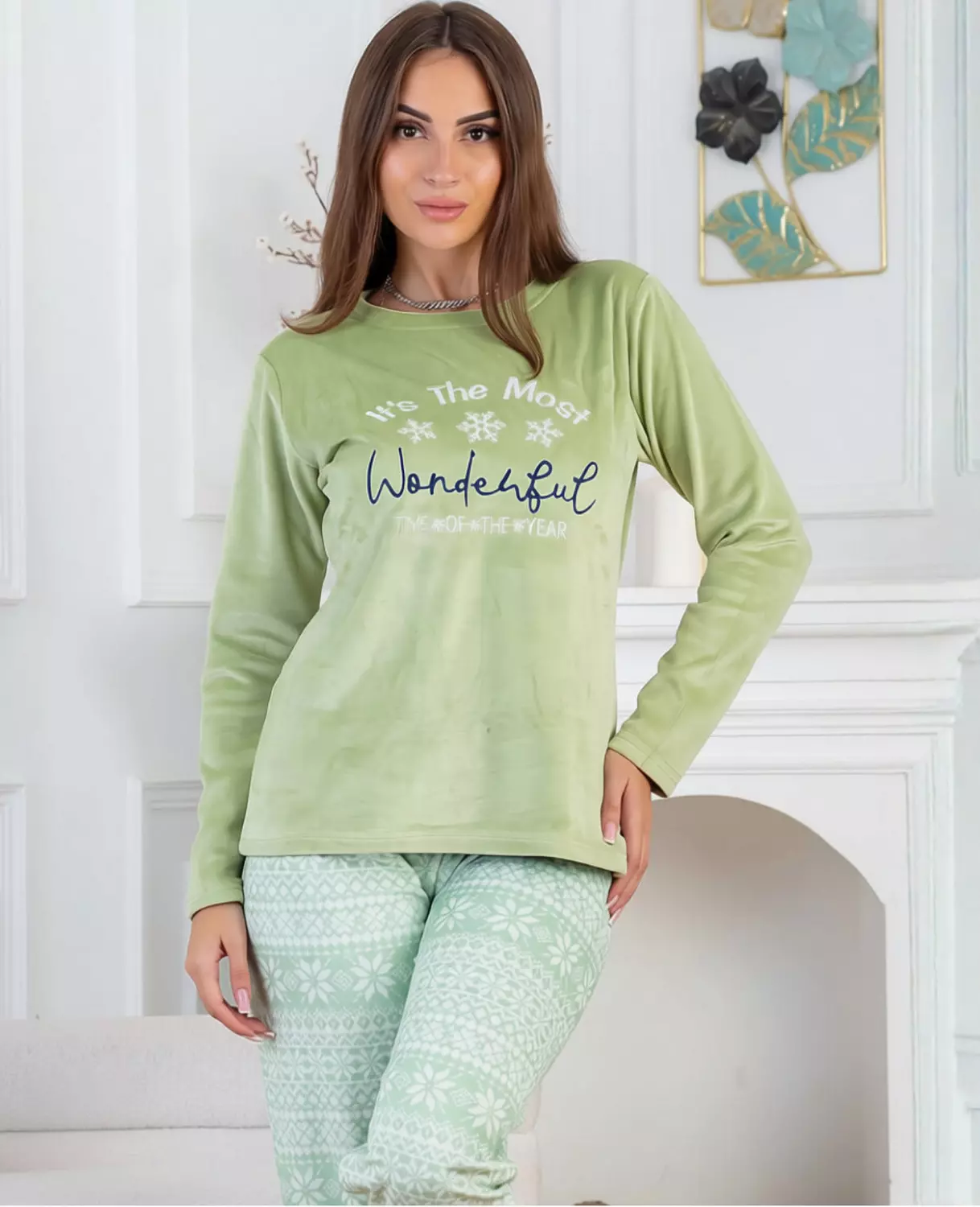 Velvet Pajama 2-piece Set 3