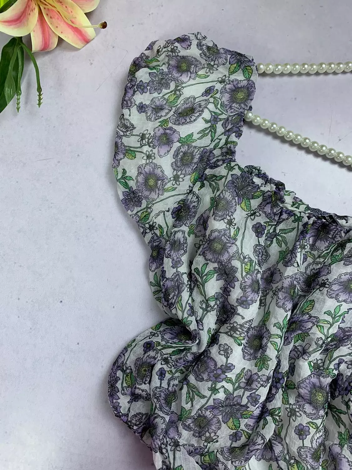 Floral crop top from Splash hover image