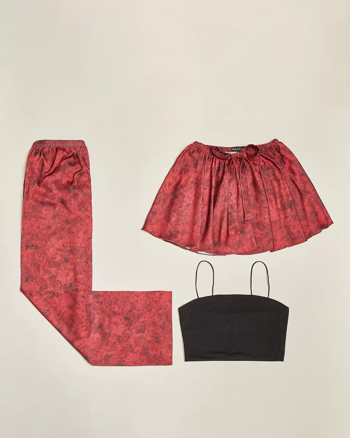 Burgundy X Black Set of 3   image