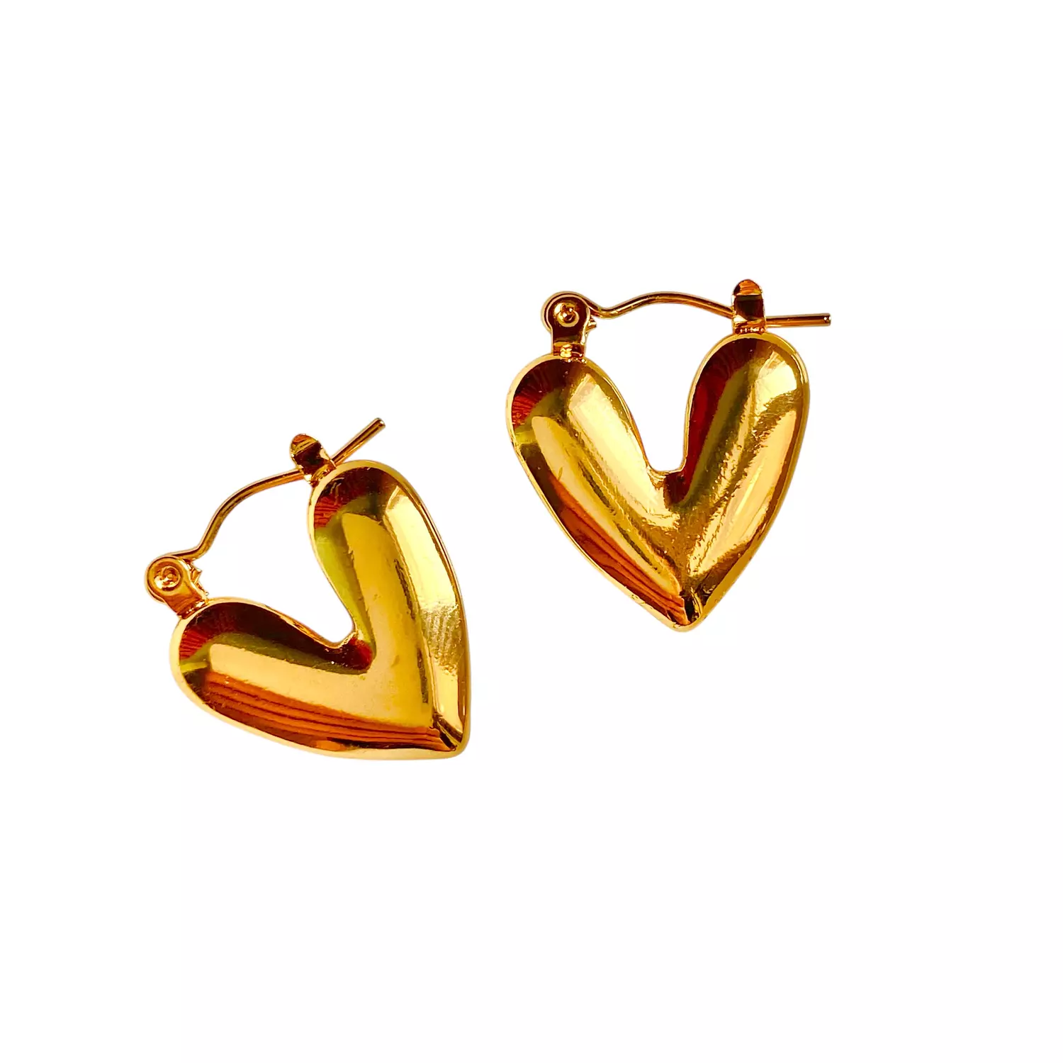 Heart shaped stainless steel earrings ✨ image