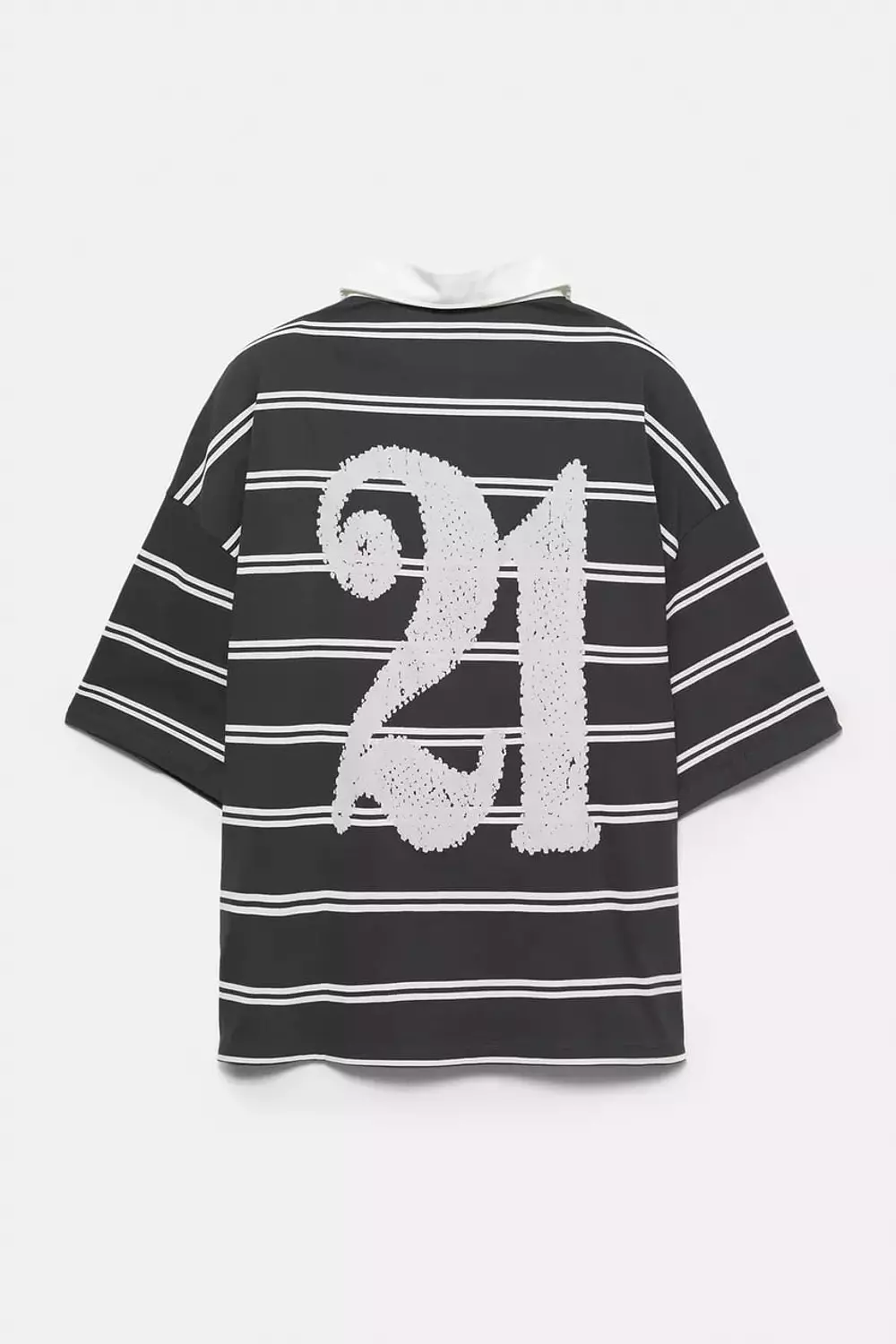 PULL&BEAR 21 SAVAGE STRIPED POLO T-SHIRT 4