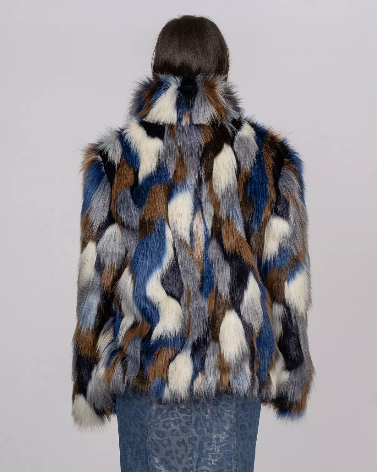 Multicoloured Faux Fur Jacket hover image