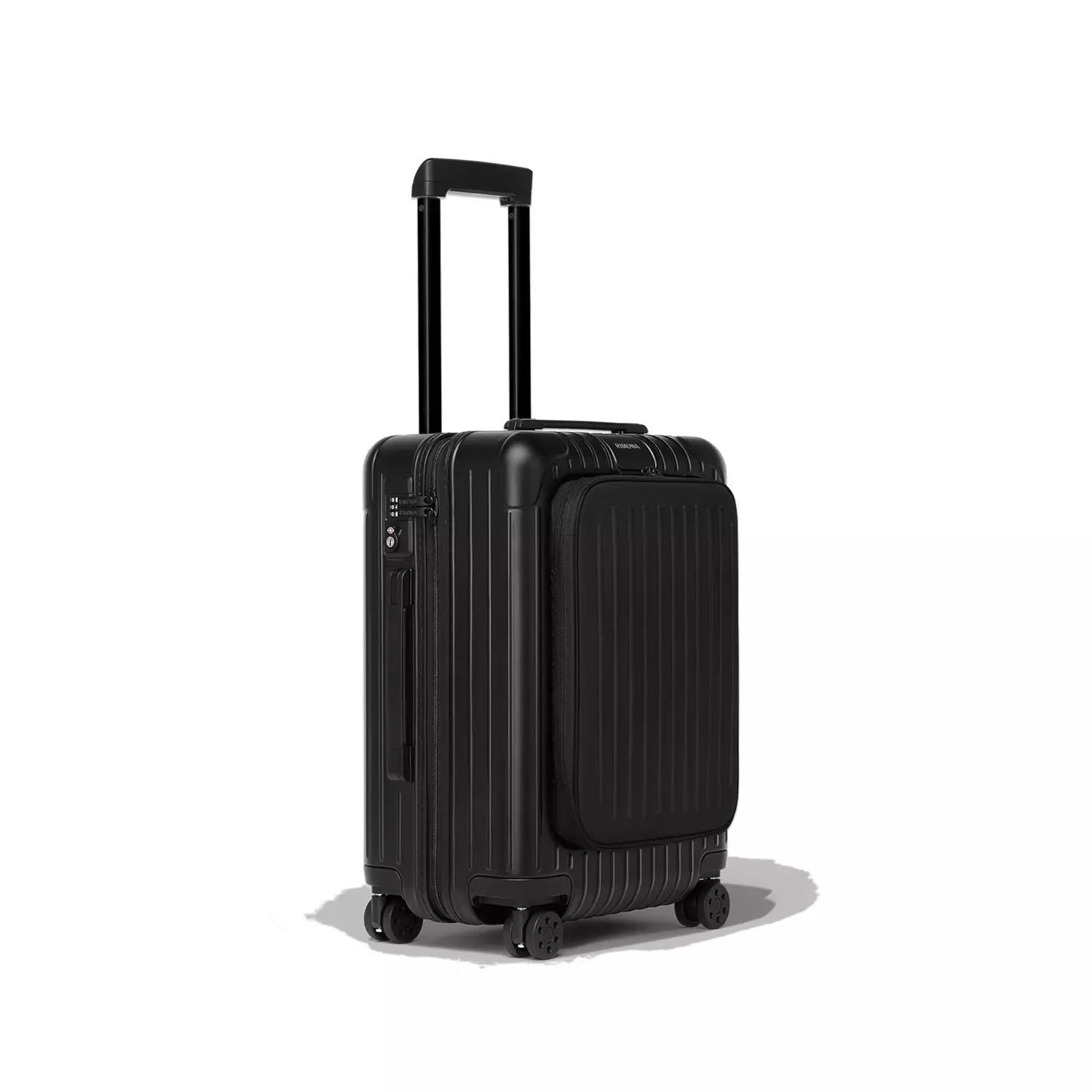 RIMOWA Essential Sleeve Cabin Plus suitcase in black polycarbonate hover image