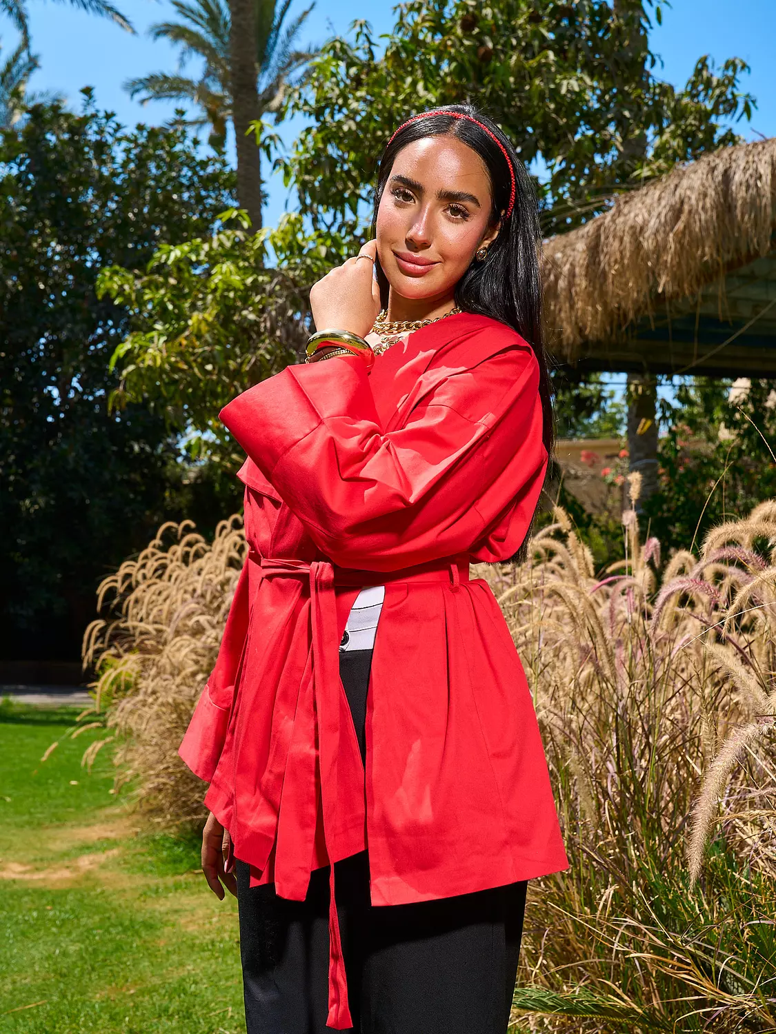 Worood Kimono Jacket _ Red 6