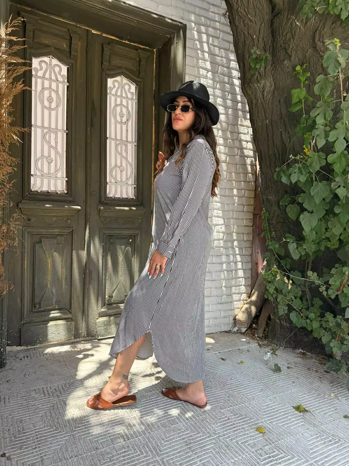 black striped dress 4