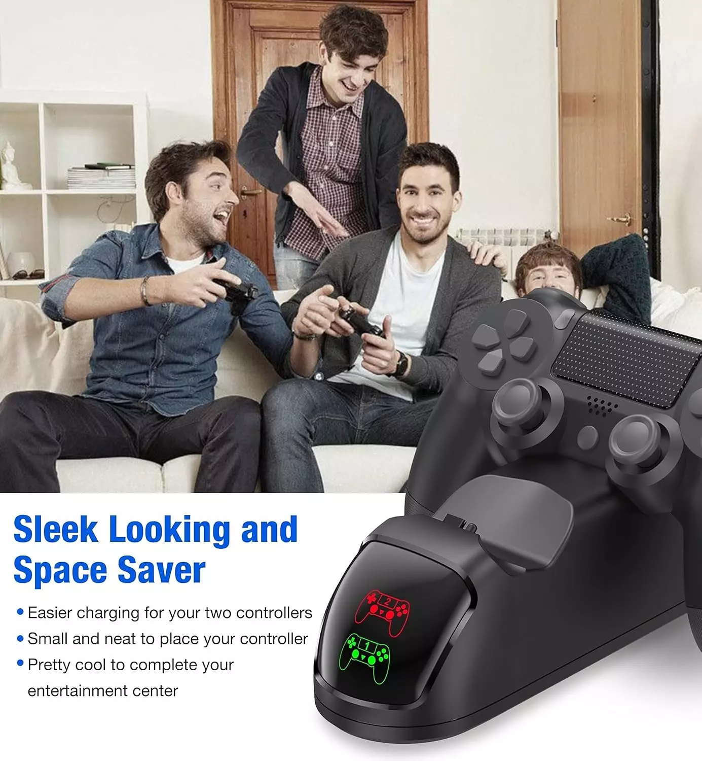 Multi-Functional Dual Charging dock and Cooling Station for PS4 Slim/Pro  8