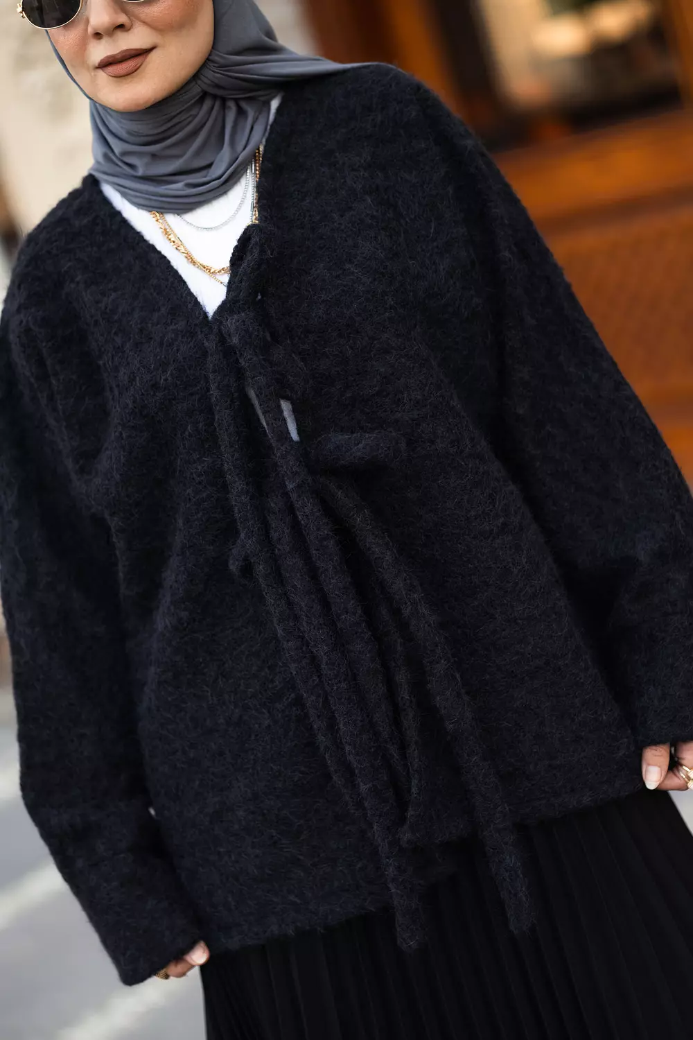 Fluffy Tie-front Cardigan 4