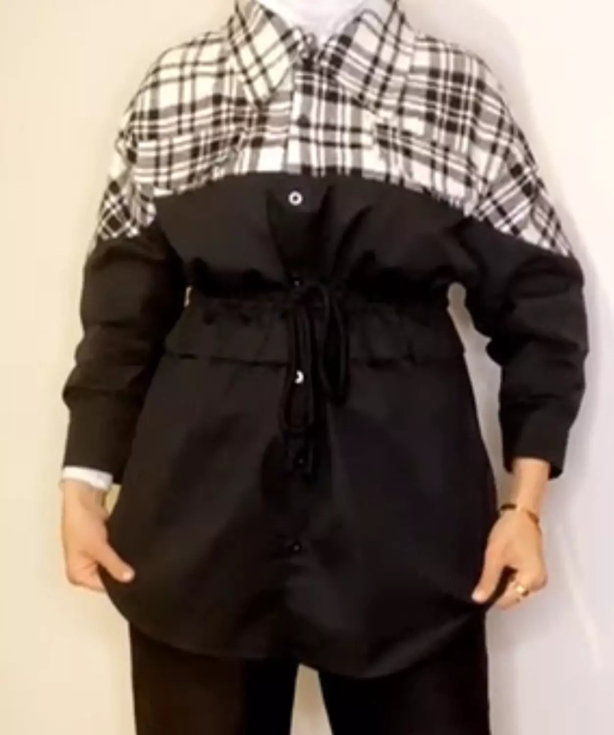 Black Checkered Blouse image