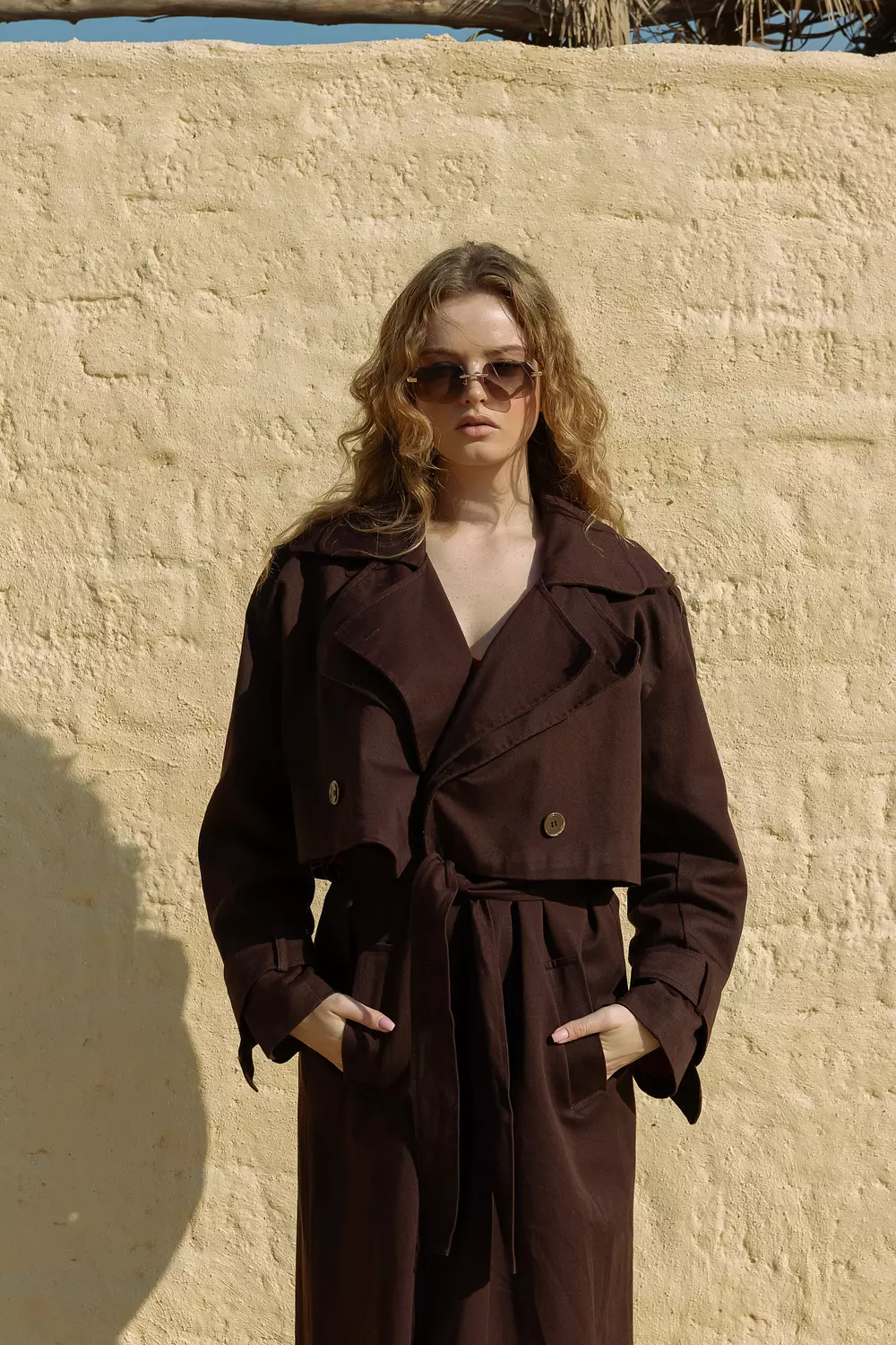 Convertible Trench Coat - chocolate brown 2