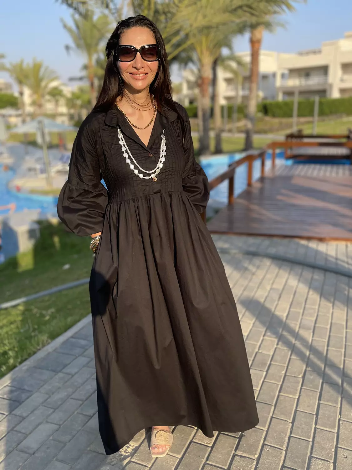 Serene poplin dress 7