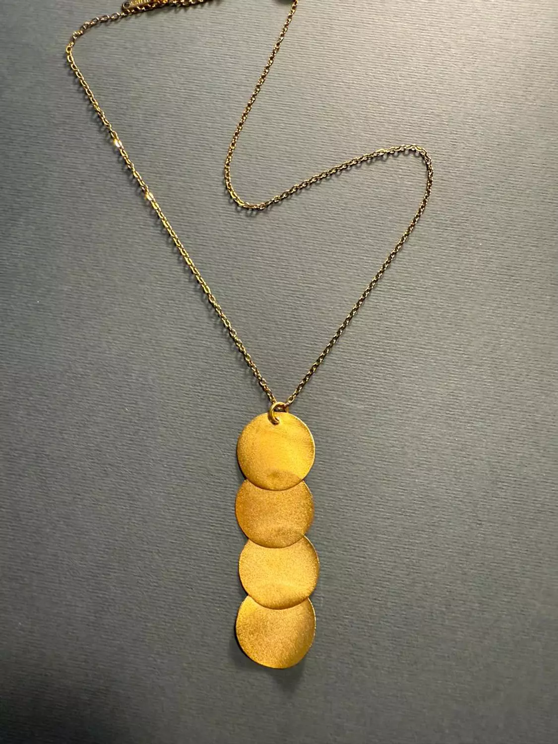 delicate Gold plated four circles Necklace 2