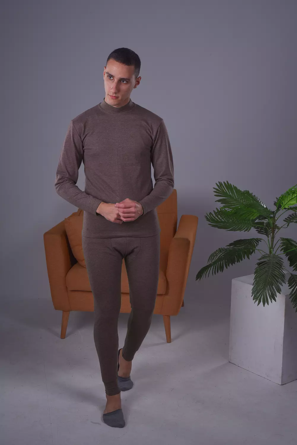 Men Half Neck Thermal Set 16