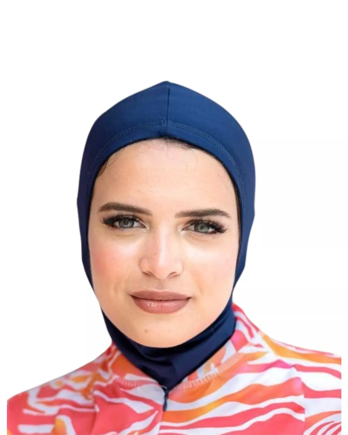 Navy blue full covered hijab for swimsuit