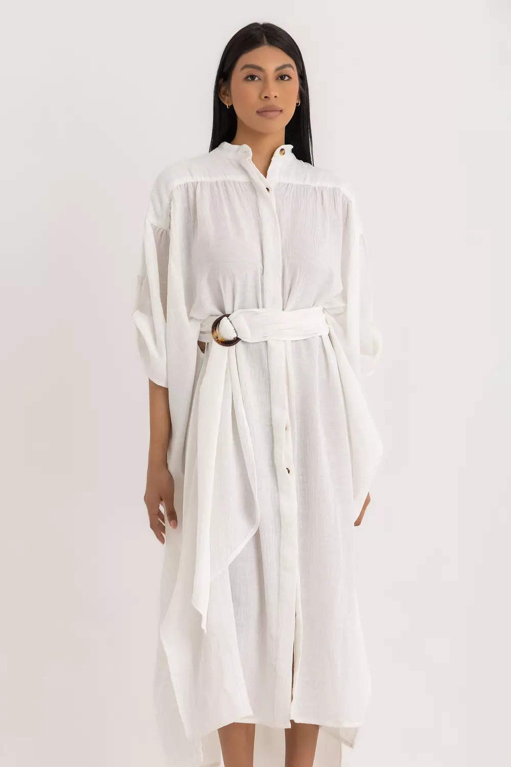 The Shahira Linen Kaftan Dress 7