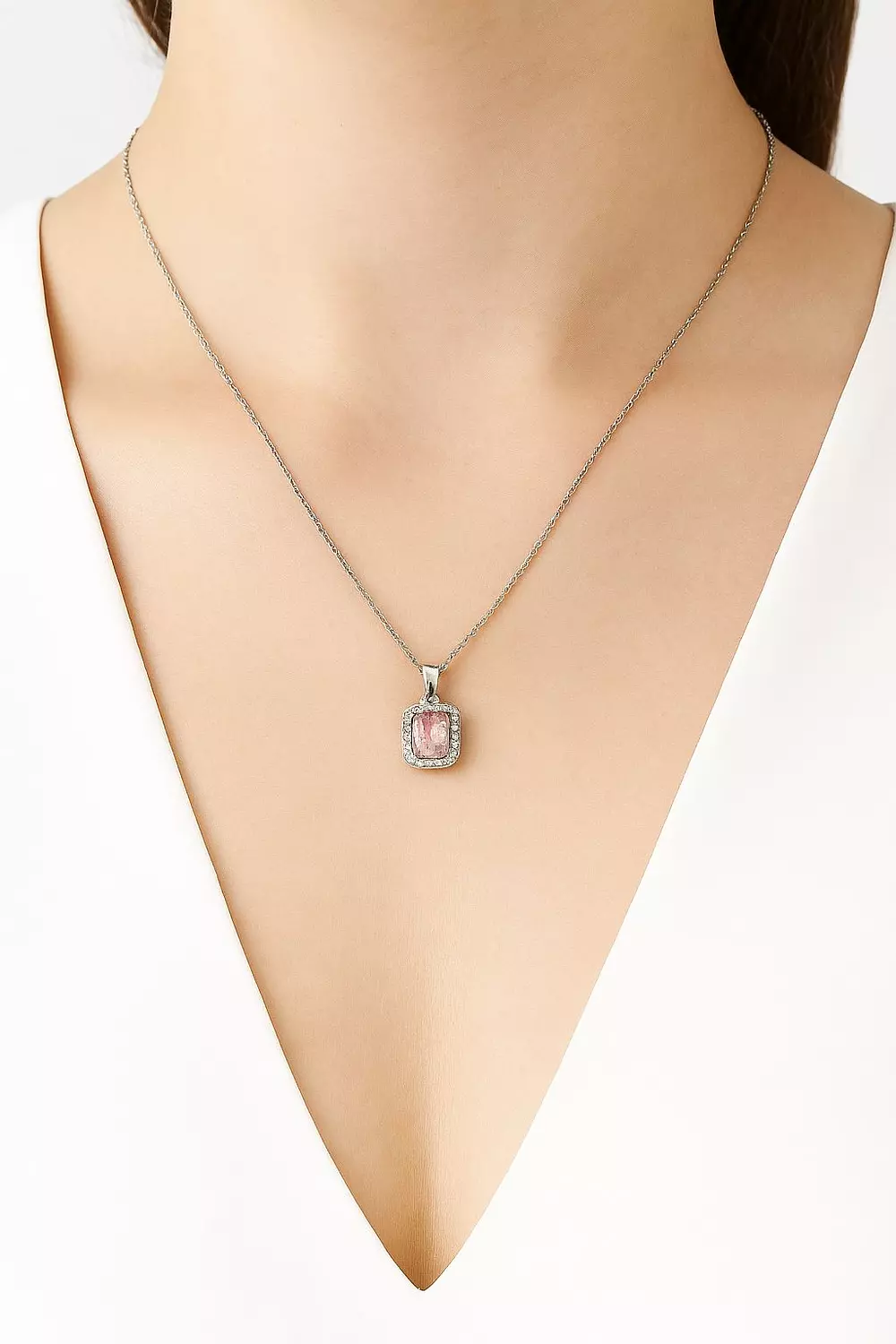 Silver Necklace Daimond image