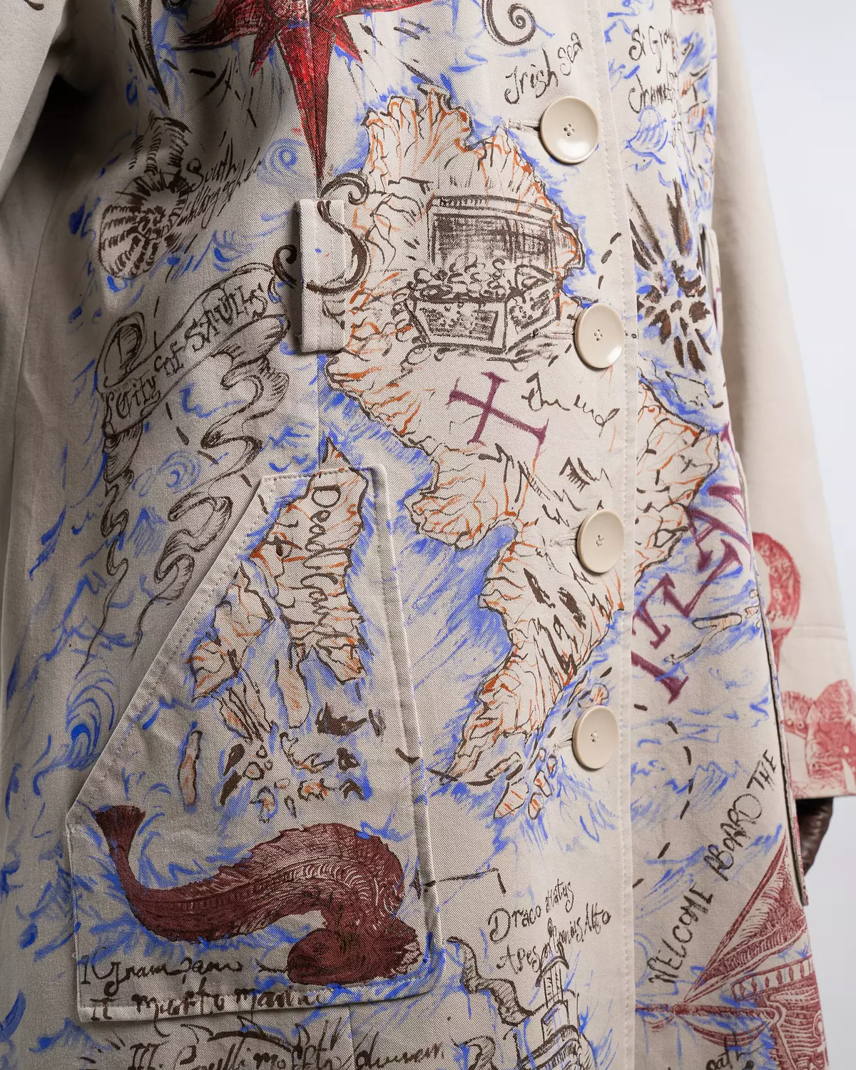 "Hidden depths “ 1of1 hand-painted coat  9