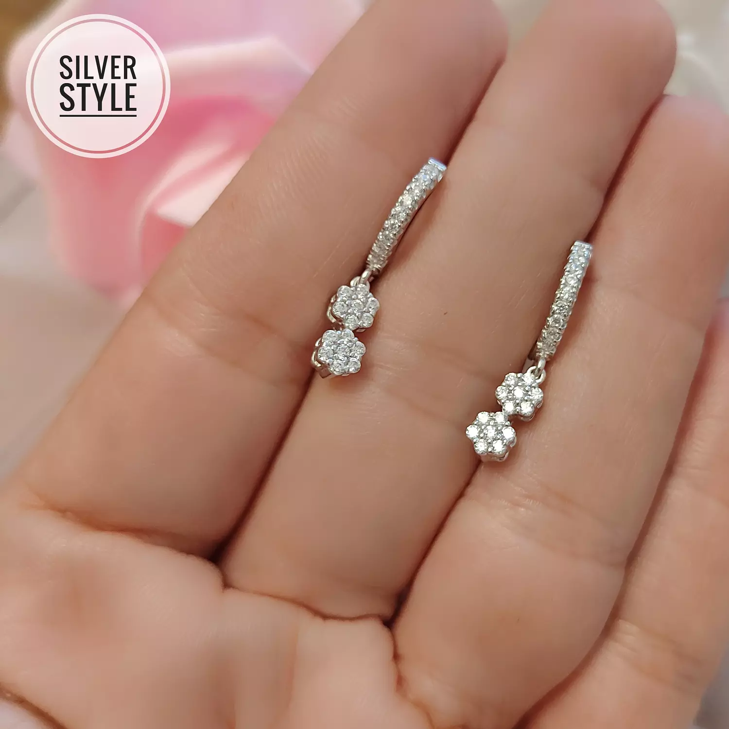 2 flowers Earrings  1