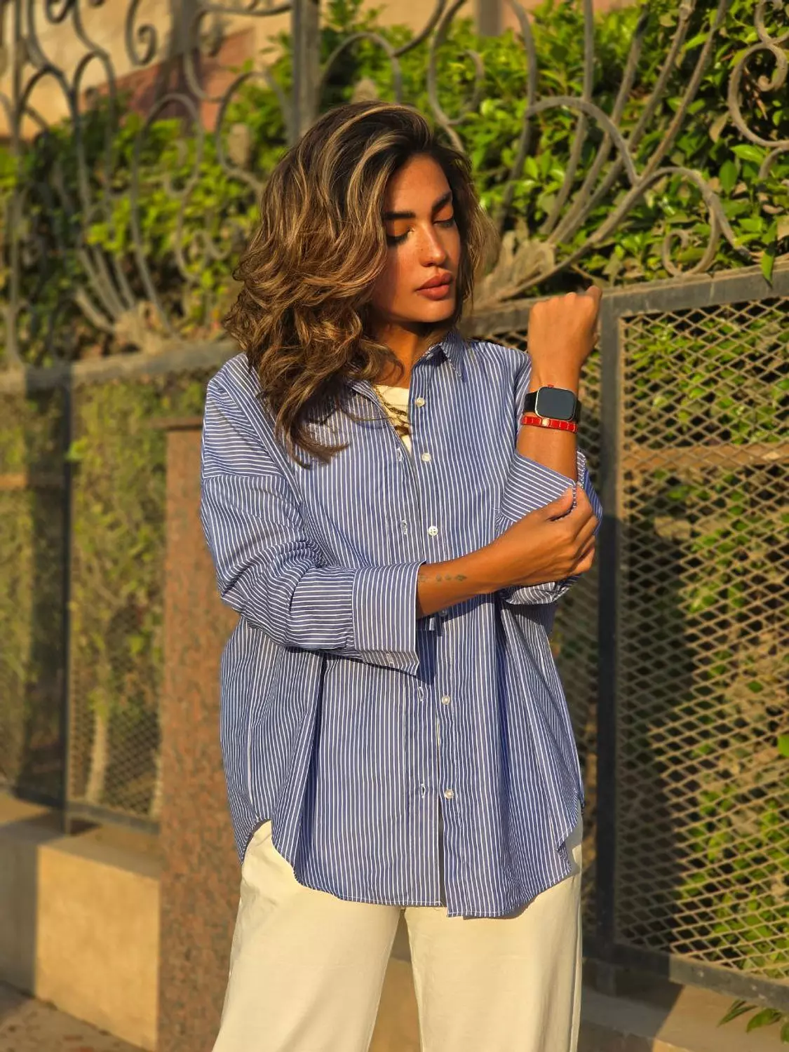 Blue Stripped Polo Shirt  2