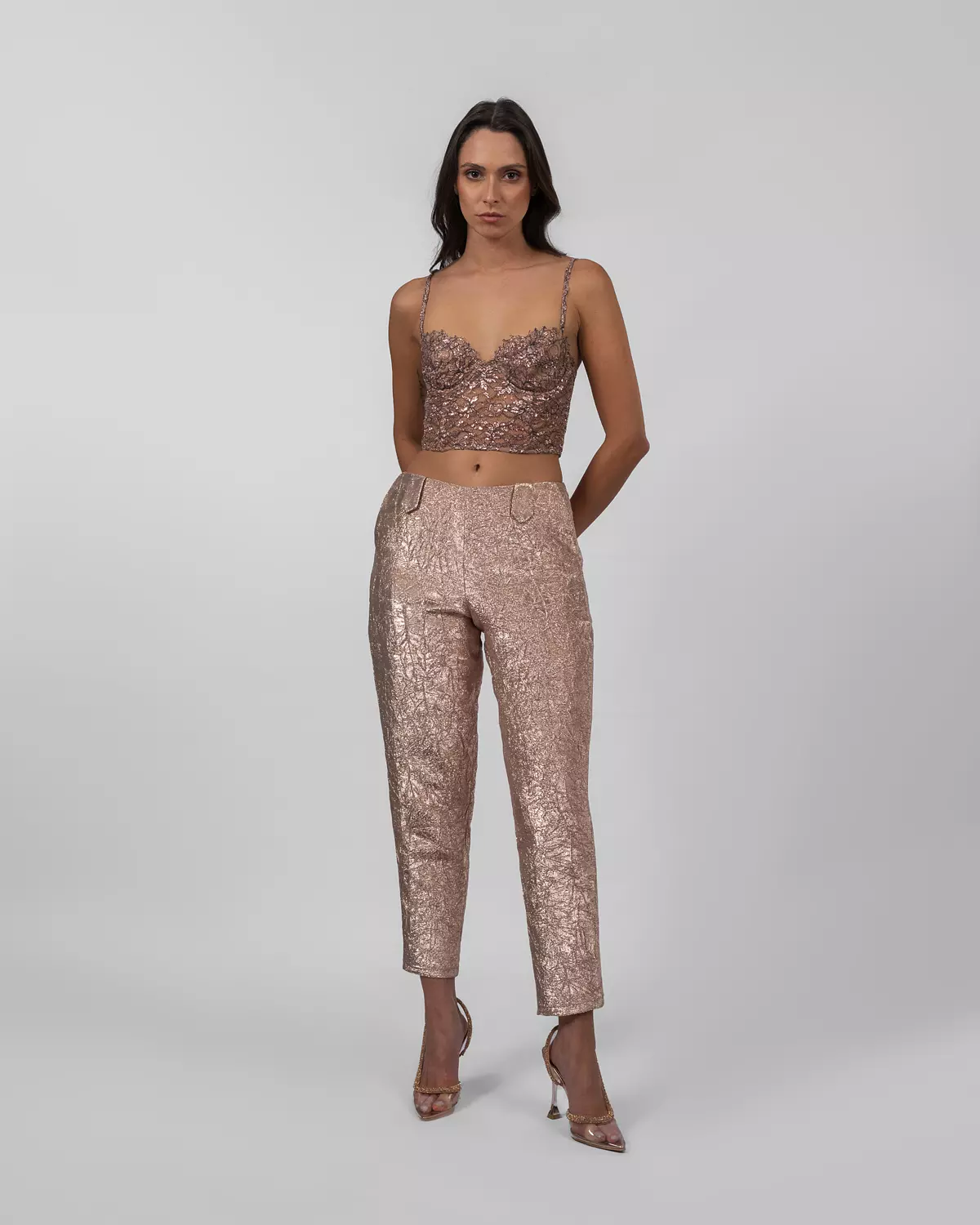 Rose Gold Lace Corset  5