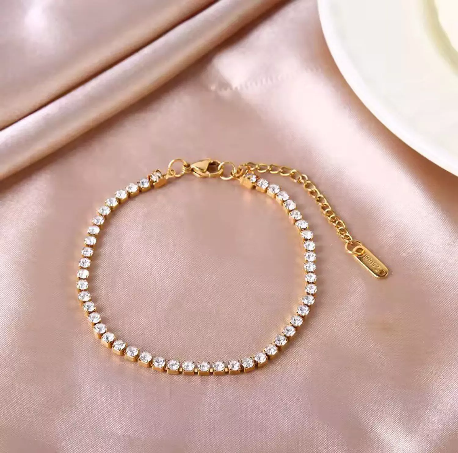 Crystal stainless steel bracelet  image