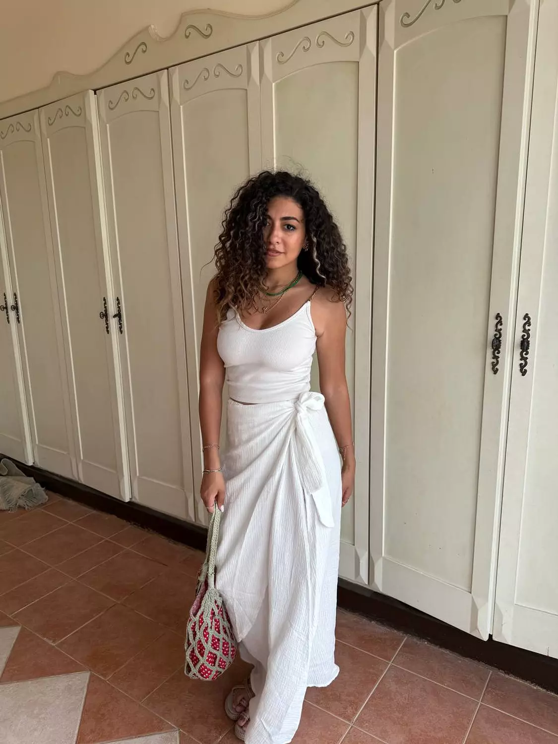 Crinkle-wrap skirt  2