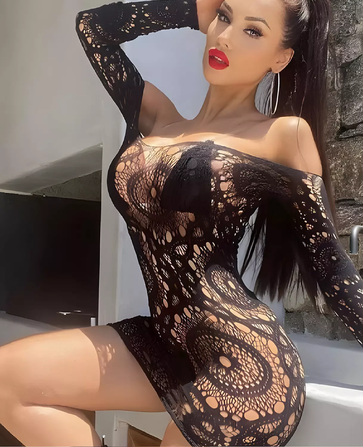 Crochet Lace Mini Sexy Dress 2